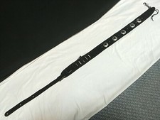 Perri  s Black Suede Leather with Conchos guitar strap - NEW