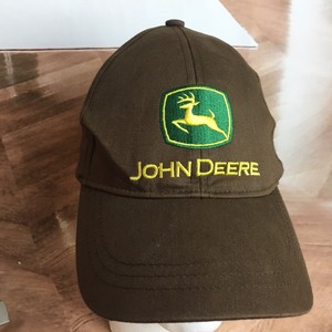 brown john deere hat