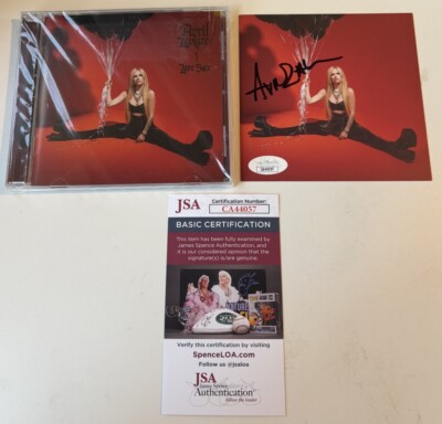 AVRIL LAVIGNE LOVE SUX SIGNED AUTOGRAPHED ART CARD & NEW CD JSA