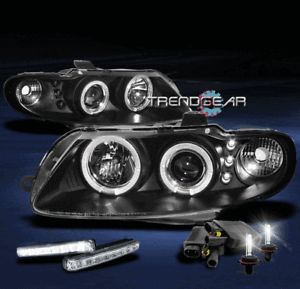Black 2004 2005 2006 Pontiac GTO Halo Projector LED Headlights Lamps Left+Right Black 2004 2005 2006 Pontiac GTO Halo Projector LED Headlights Lamps Left+Right
