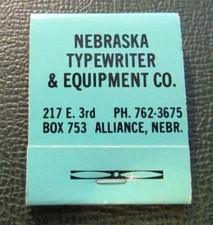 Matchbook - Nebraska Typewriter and Equipment Alliance NE FULL thumbnail