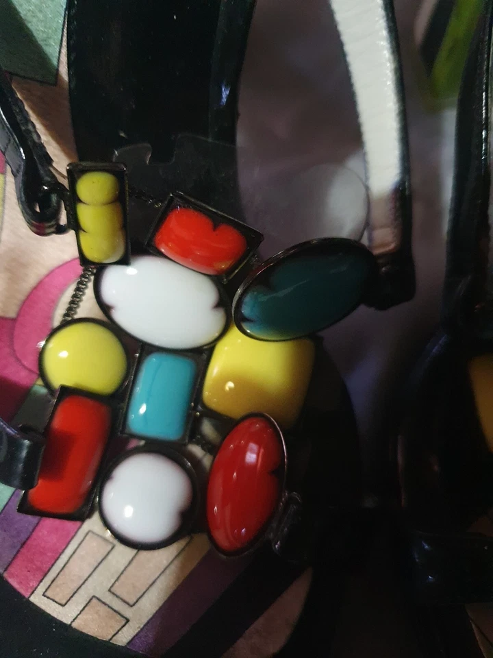 DE COLECCIÓN EMILLIO PUCCI OBRA DE ARTE DAMAS TACÓN SIN CORDONES TALLA 38.5 hecho en italia Foto 4 de 4