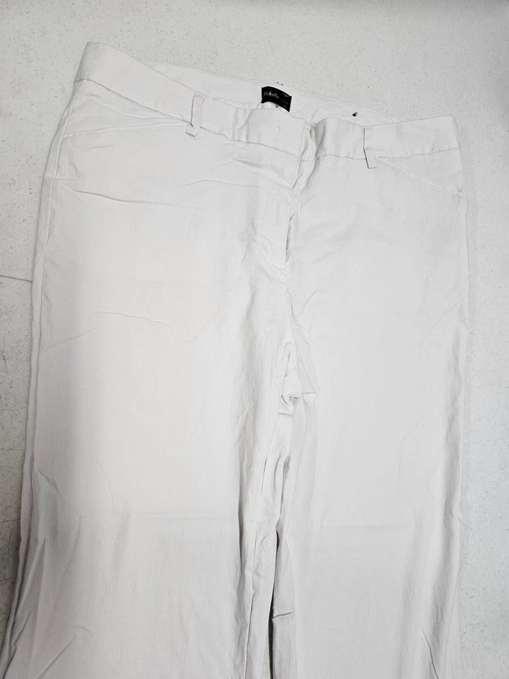 Pantalones Rafaella Clásicos Mujer Talla 14 (34x22) Blanco Carpi Recortados Pierna Recta Foto 3 de 4