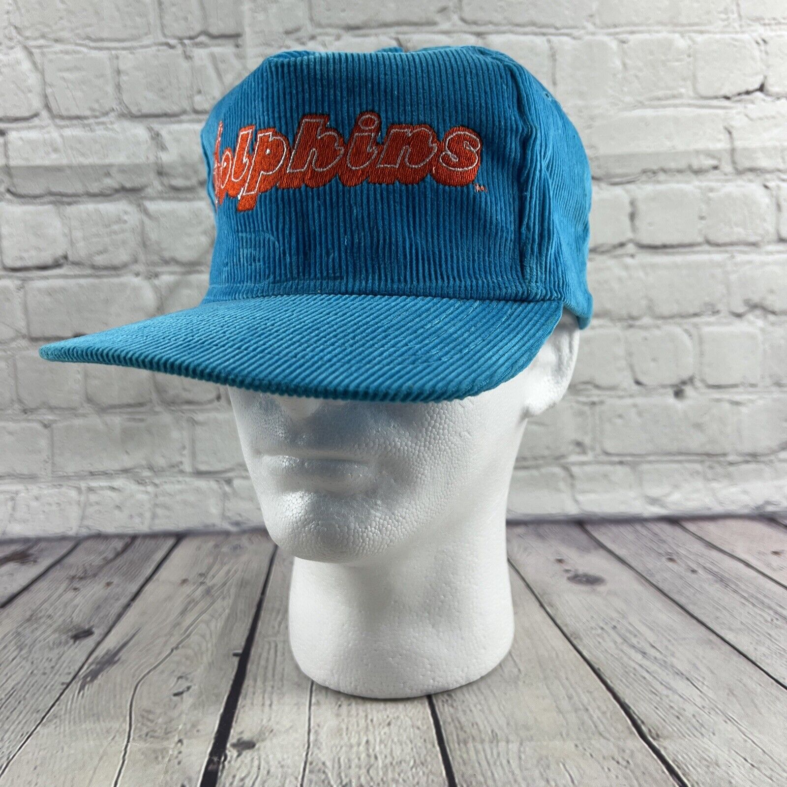 Miami Dolphins Vintage NFL Football Corduroy Starline Snapback Hat 