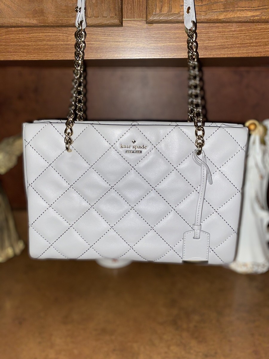 Kate Spade Gray Quilted Women\'s Bag Carey Quilted Satin Mini Camera Bag | Kate Spade Outlet main image 3