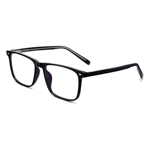 Blue Light Glasses Men Anti Eyestrain Oversized Black Blue light Blocking-image