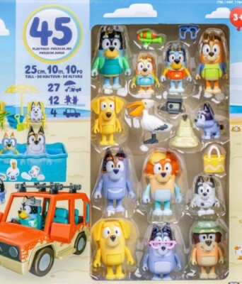 Bluey Family Beach Day フィギュア
お人形二体新品未使用 Bluey Family Beach Day Figures Series 9 4-Pack | eBay