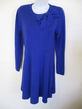 Jessica Howard Dress Size PL Sweater Dress Knit Bow Trim Acrylic