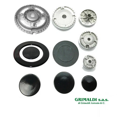 KIT 5 BRUCIATORI + PIATTELLI ARISTON HOTPOINT 4 FUOCHI + TRIPLA CORONA