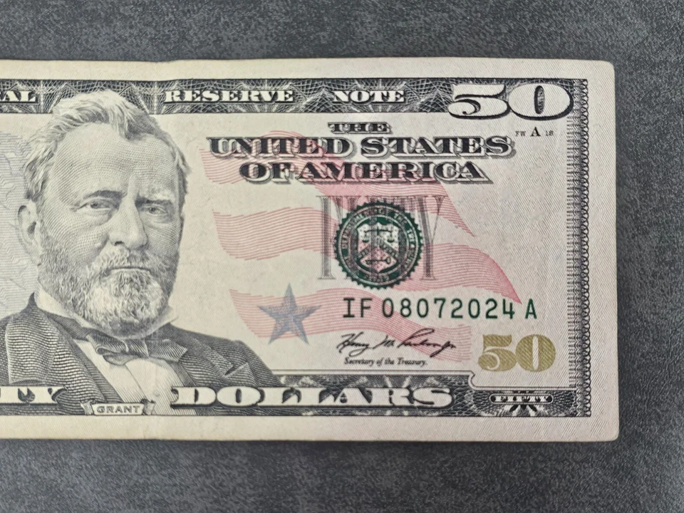 Birthday/ Anniversary $50 50 Dollar Note 08/07/2024  Federal Reserve 2006 - Image 3 of 4