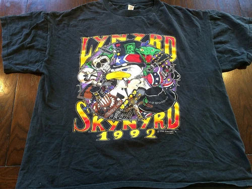 Lynyrd Skynyrd 92 Southern Mash Whiskey Tour Hard Rock D Vintage vintage concert t-shirt, vintage, size XL, single stitch, B+ condition