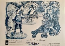 Bläue NEO RAUCH & ROSA LOY original von Hand SIGNIERT POSTER PLAKAT 2024 - 2025