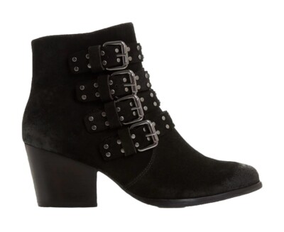 Bertie Paramount Suede Ankle Boots Ladies Black Size UK #REF227