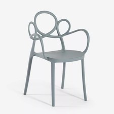 Sedia design moderno elegante in polipropilene con braccioli Derby