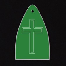GUITAR TRUSS ROD COVER Engraved Etched Fit Paul Reed Smith PRS USA - CROSS GREEN