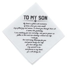 Father Of The Bride Handkerchief Gifts Wedding Gift From Ivory 3-to My Son