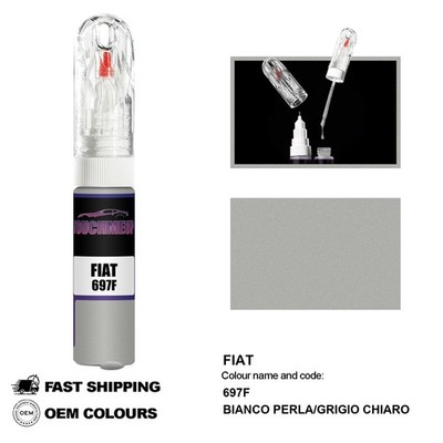 FÜR FIAT BIANCO PERLA/GRIGIO CHIARO 697F Ausbesserungslackstift Pinsel Fix Set