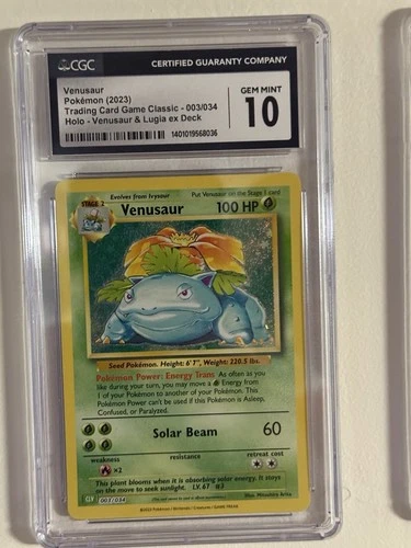 CGC 10 Venusaur 003/034 CLV Holo - Pokemon TCG Classic