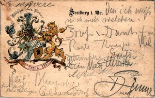 LITHO STUDENTIKA FREIBURG BAVARIA SEI'S PANIER! IN FAITHFUL FEAST! COL. 1902