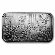 1 oz Silver Bar - American Constitution 86.82 per troy oz