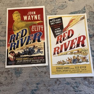 RED RIVER MOVIE POSTER RARE VINTAGE MP 4803 And MP 3594 11” X 17” Set Of 2