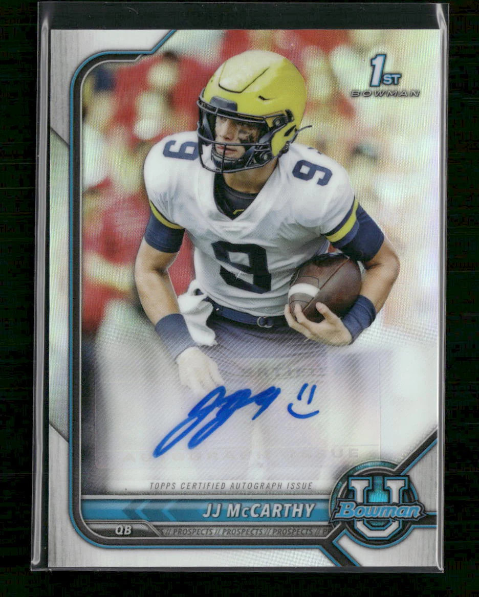 JJ McCarthy 2021-22 Bowman University Bowman Chrome Prospects Auto #BCPA-JM