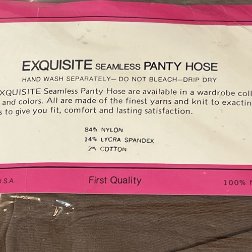 Vintage Sheer Pantyhose New Old Stock Tall Sizing Taupe and Gray Mist Unworn - Picture 12 of 13