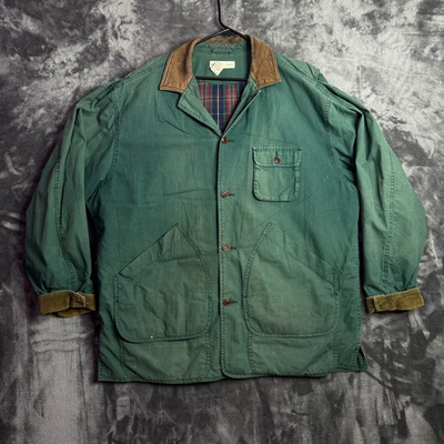 #ad #ad Vintage Banana Republic Green Barn Chore Coat Jacket Size Large Flannel Lined $39.95