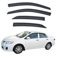 Rain Guards Compatible with 2009-2013 Toyota Corolla, Acrylic Slim Style