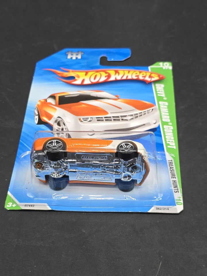 2010 Hot Wheels Regular Treasure Hunt Chevy Camaro Concept Diecast NEW SEALED - Image 2 of 4