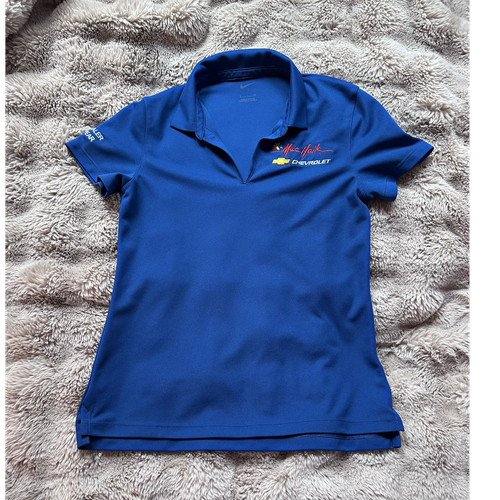 Nike Women's Blue Chevrolet Logo Polo Shirt Uniform Automotive Industry Apparel