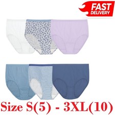 Fruit of the Loom Women's Cotton Brief Underwear, 6-Pack