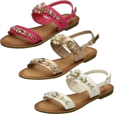 Sandals With Beads And Decorations For Girls