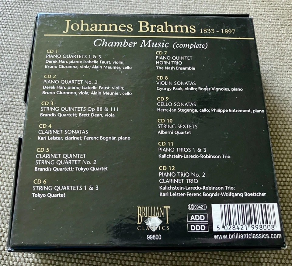 Brahms: Chamber Music - Complete 12 CDs Box Set - Image 2 of 2