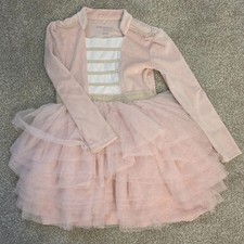 Posh Peanut Pink Velour And Vicose Bamboo Nutcracker Dress Girls 5T-6T