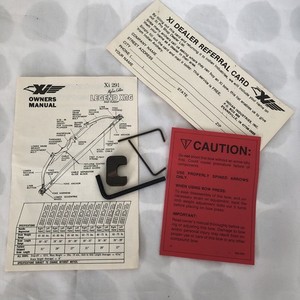 1990s Xi 291 Legend XRG Fast Flight Bow Owners Manual Vintage Myles Keller