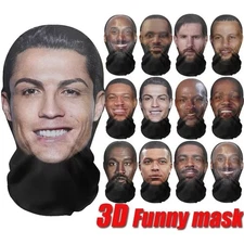 3D Printed Funny Full Face Mask Elastic Mesh Disguise Cosplay Headwear