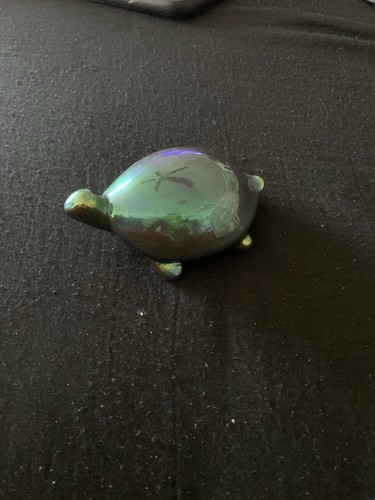 Zsolnay Hungary Eosin Green Turtle Figurine - Picture 6 of 6