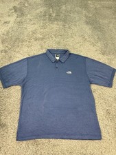 The North Face Shirt Men Medium Blue Adventure Short Sleeve Hiking Golf Polo