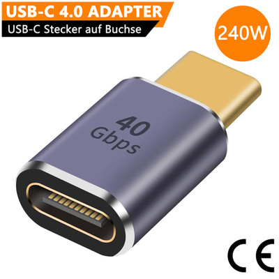 USB C Adapter Stecker zu Buchse 8K@60Hz Extender Adapter PD240W Datenübertragung