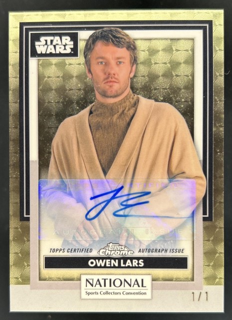 2026 Topps Chrome NSCC Joel Edgerton Owen Lars Star Wars Auto SuperFractor #1/1