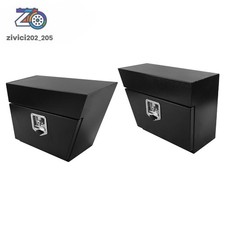 Pair 24x10x16 Under Tray Aluminium Tool Box Underbody Truck Trailer Black Pair 24x10x16 Under Tray Aluminium Tool Box Underbody Truck Trailer Black