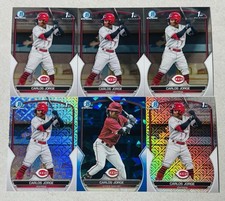 Carlos Jorge 1st 2023 Bowman Chrome Prospects Mojo - Base + Sapphire Lot Of 6