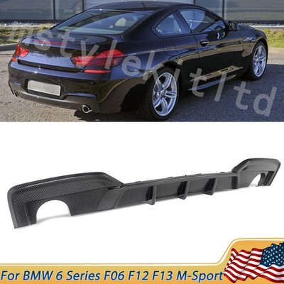 Carbon Fiber LookRear Bumper Diffused Lip For BMW F06 F12 F13 M Sport 2012-2018