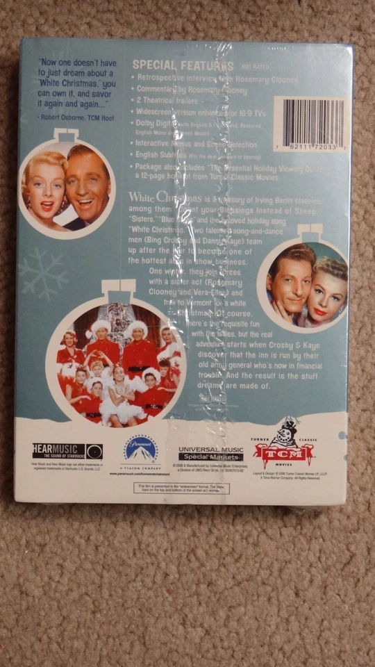 White Christmas - DVD - Turner Classic Movies w/ Slipcover & Bonus CD  BRAND NEW - Image 3 of 3