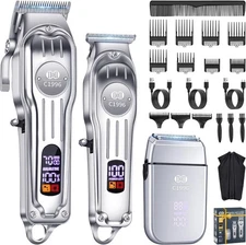 Mens Hair Clippers and Trimmers Set Cordless Clippers for Hair Cutting Kit
