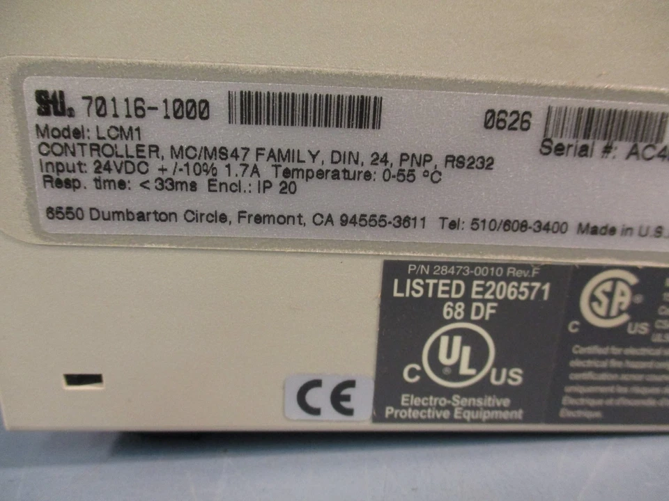 STI LCM-1 Series 70116-1000 Light Curtain Controller 24 VDC Model LCM1 - Image 2 of 4