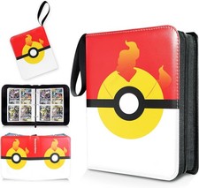 Red Pokemon Card Ring Binder Album Collection Pocket 400 Trading Card Case