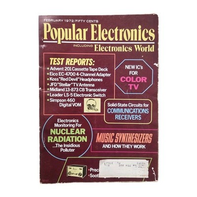 Vintage 1972 Popular Electronics Magazine February Ham Amateur Radio Heathkit  