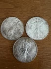Lot of 3 Silver American Eagle 1 oz. Fine .999 US Dollar - 2012 / 2015